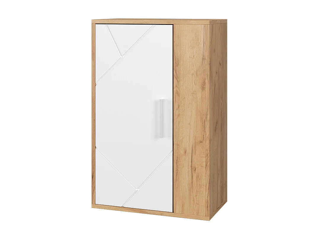 Armoire suspendue chêne doré/blanc 50.1x28.3x78.4 berno