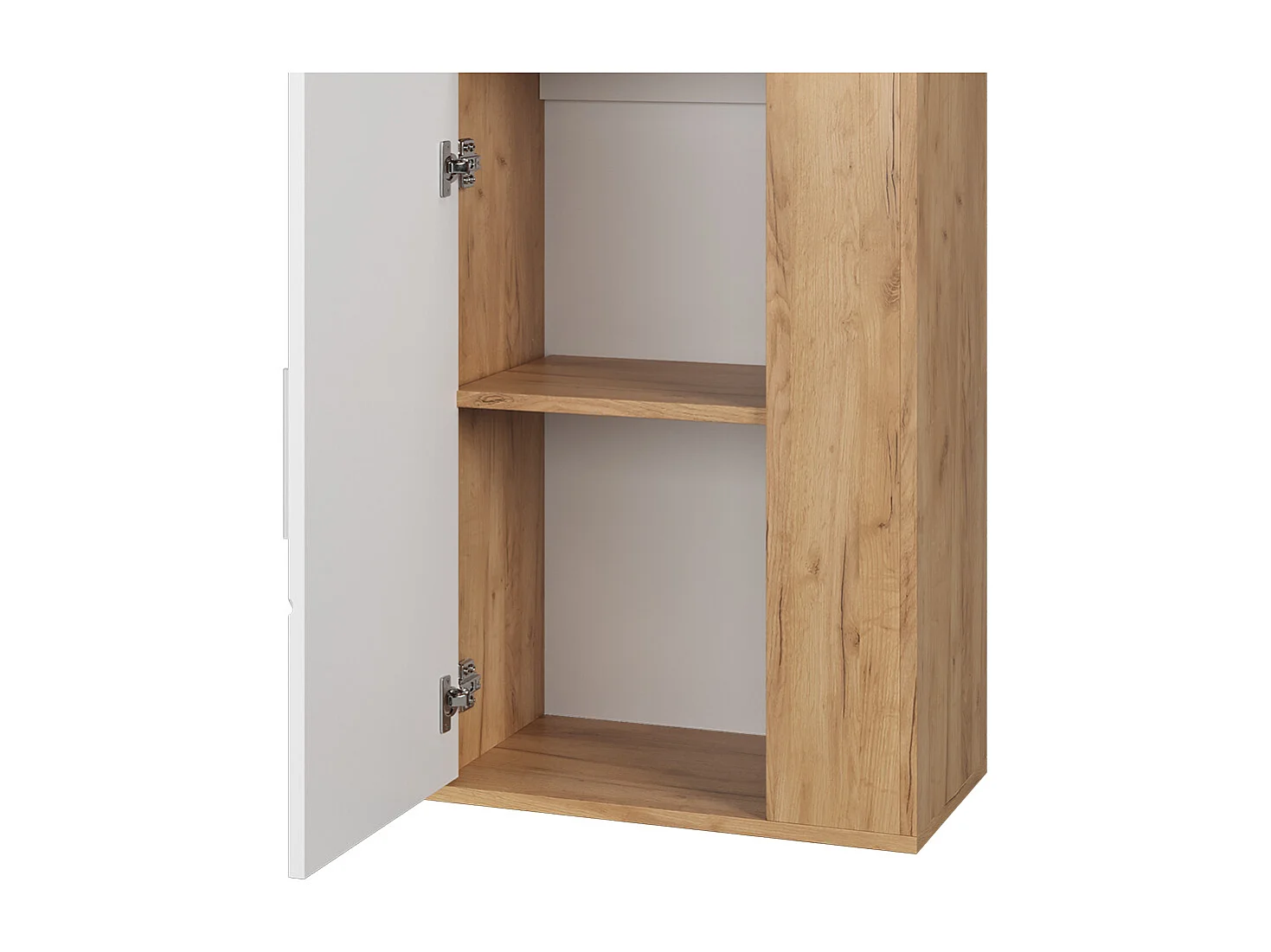 Armoire suspendue chêne doré/blanc 50.1x28.3x78.4 berno