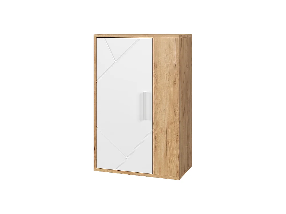 Armoire suspendue chêne doré/blanc 50.1x28.3x78.4 berno