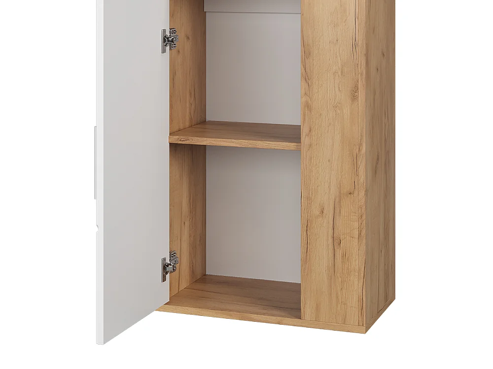 Armoire suspendue chêne doré/blanc 50.1x28.3x78.4 berno