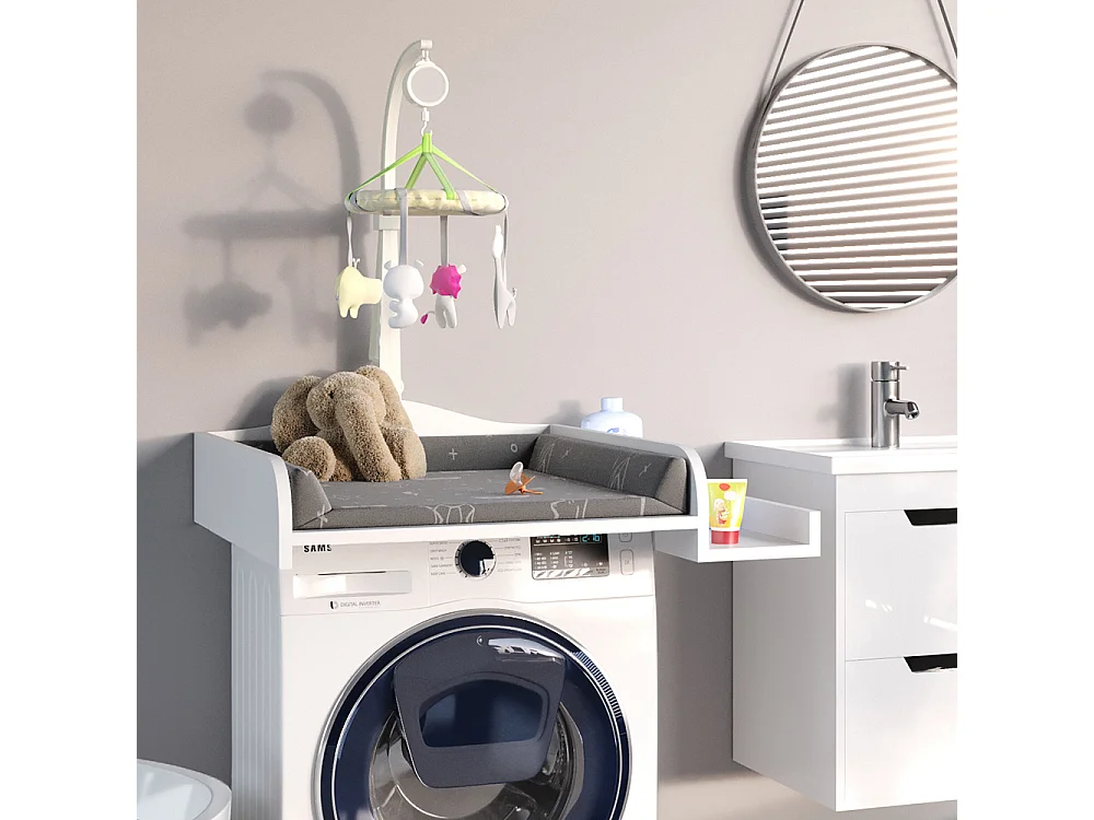 Adaptador para cambiar pañales blanco 83.2x72x15