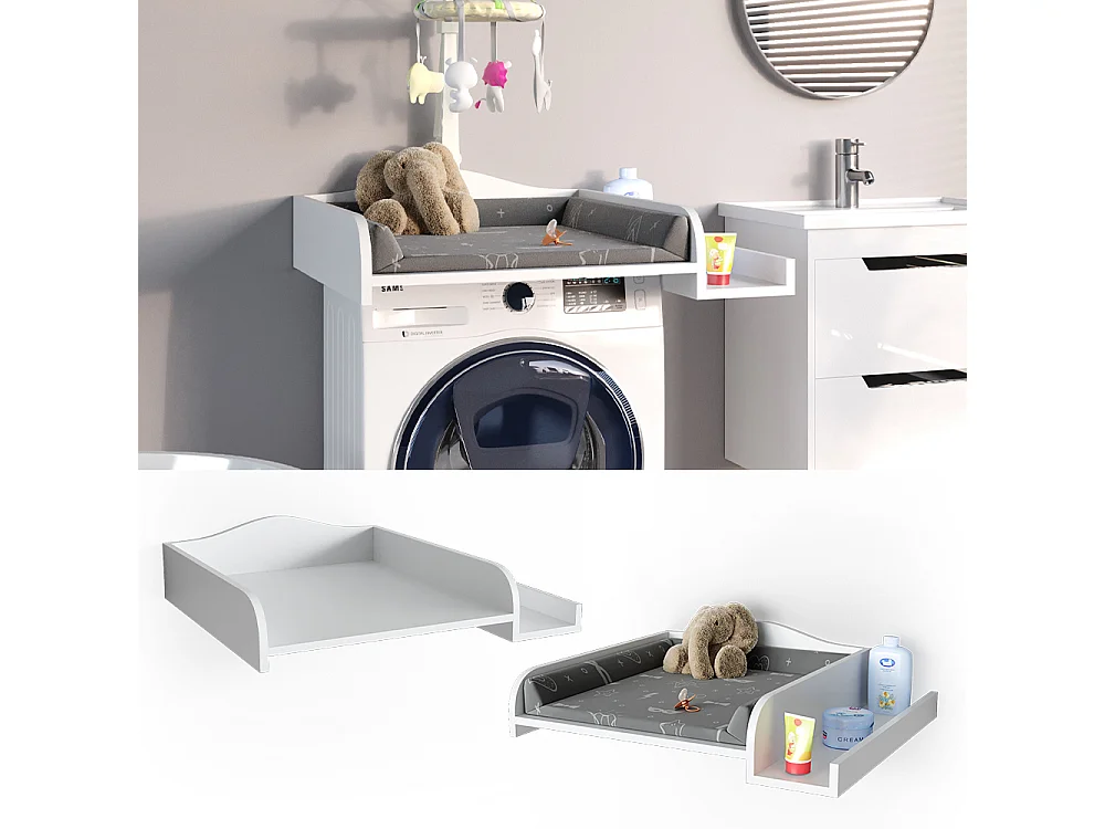 Adaptador para cambiar pañales blanco 83.2x72x15