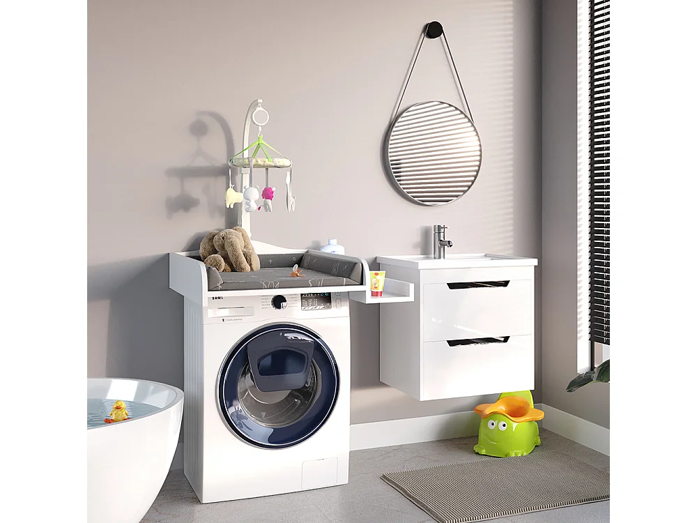 Adaptador para cambiar pañales blanco 83.2x72x15