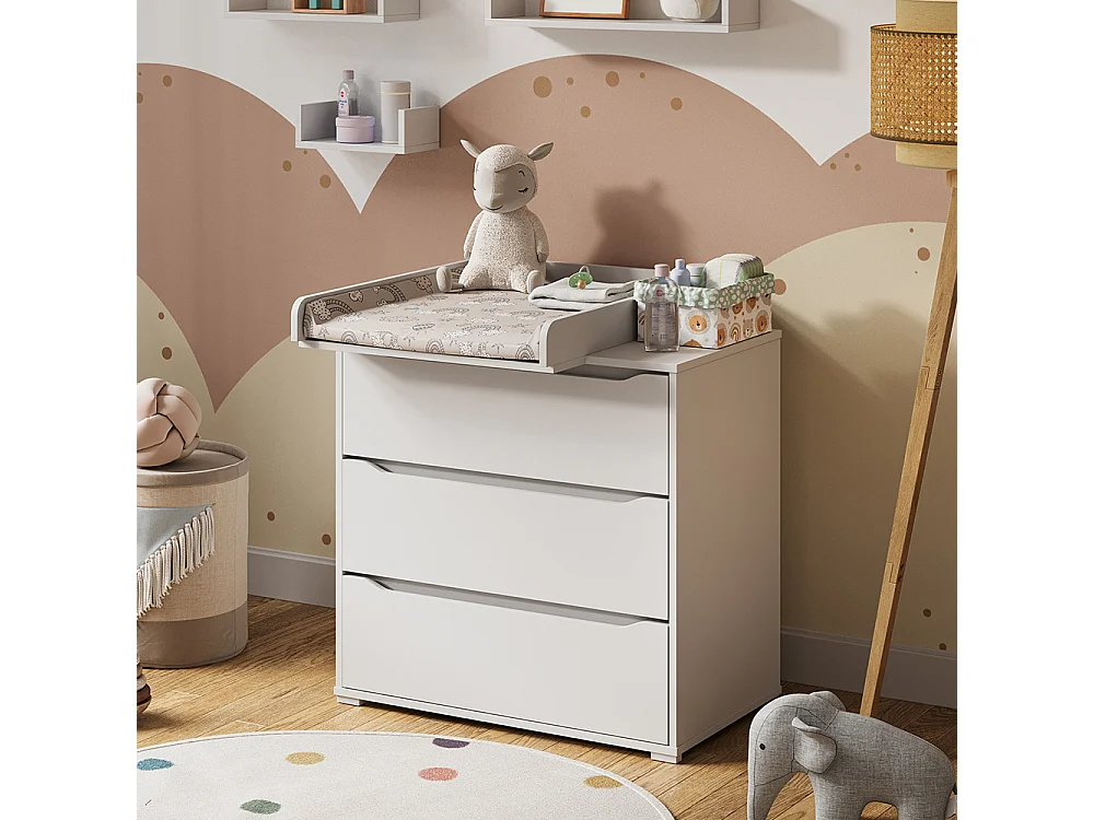 Mueble cambiador blanco 60x76x10 wicko