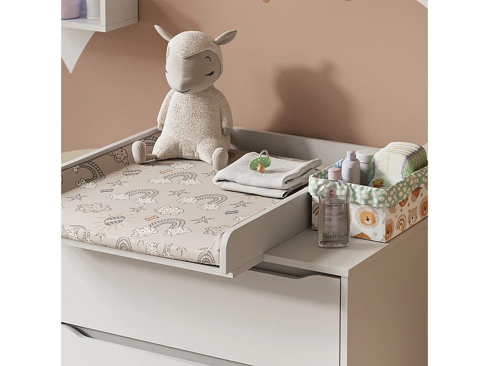 Mueble cambiador blanco 60x76x10 wicko