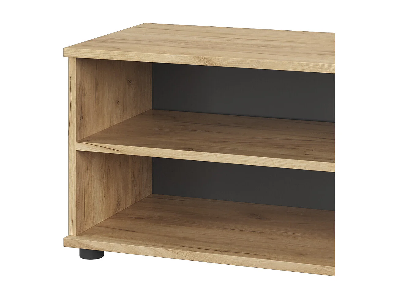 Wohnzimmerschrank goldkraft eiche/anthrazit 70.8x35.3x38.9 berno