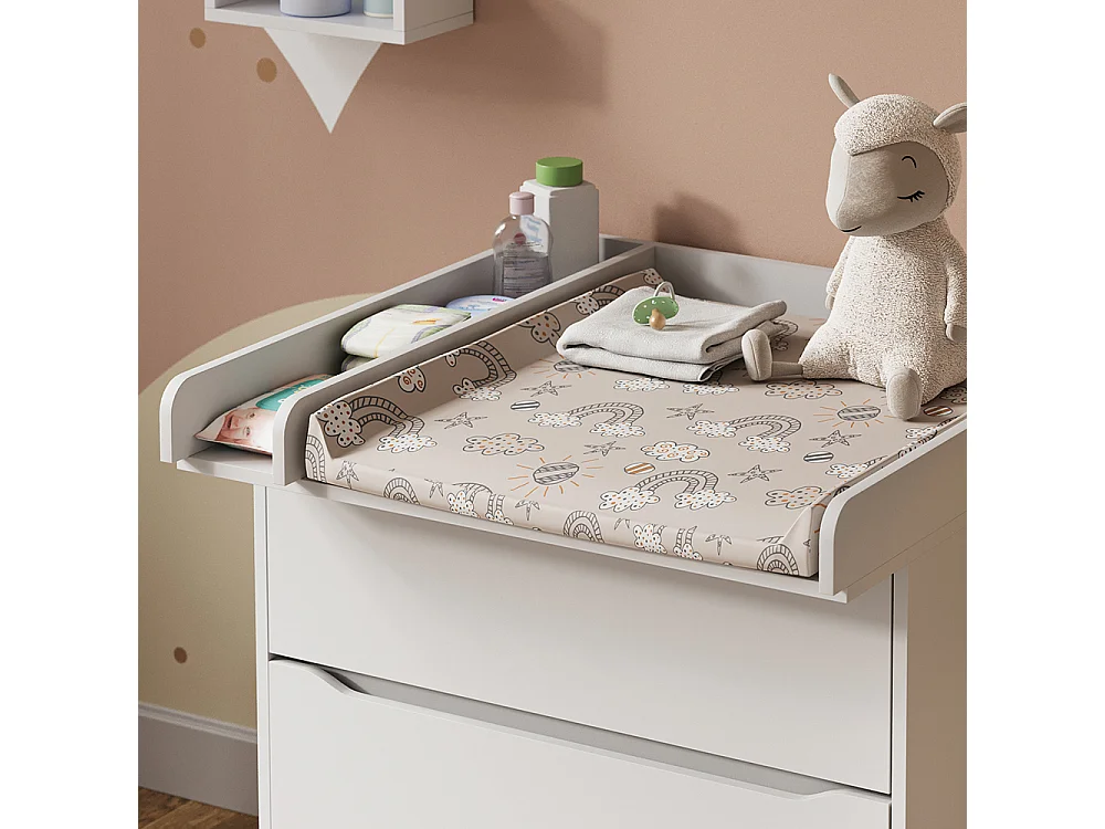 Tablero cambiador blanco 80x76x10 wicko