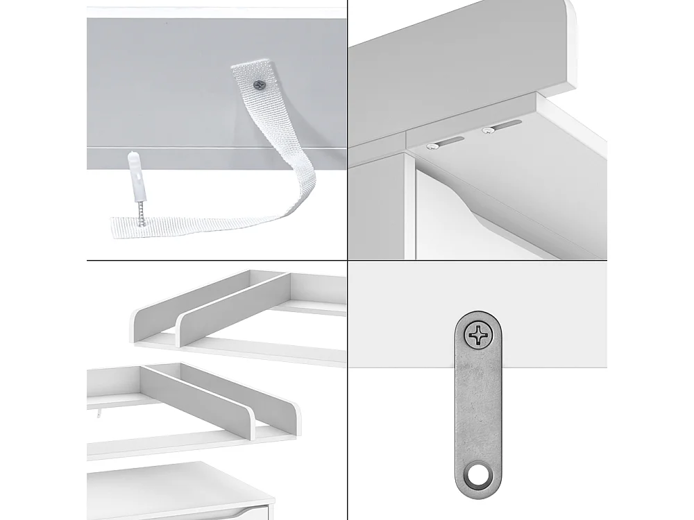 Matelas à langer blanc 80x76x10 wicko