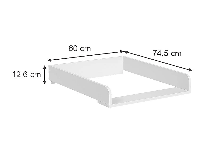 Plan à langer blanc 60x74.5x12.6 viktor