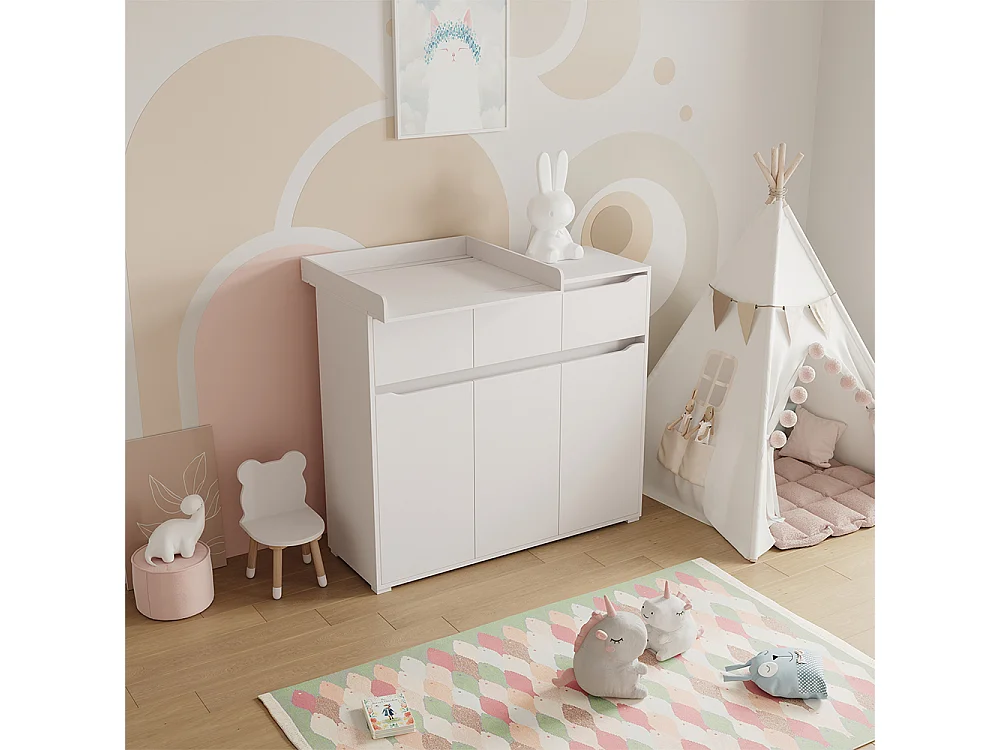 Mueble cambiador blanco 80x76x10