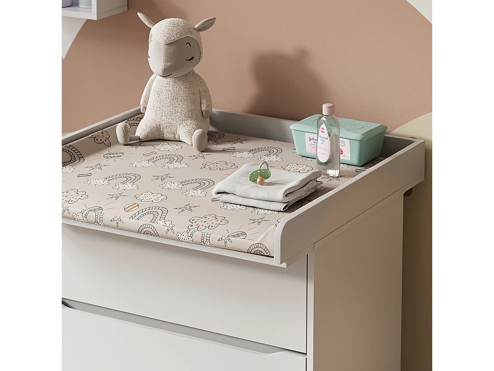 matelas à langer blanc 80x76x10 wicko