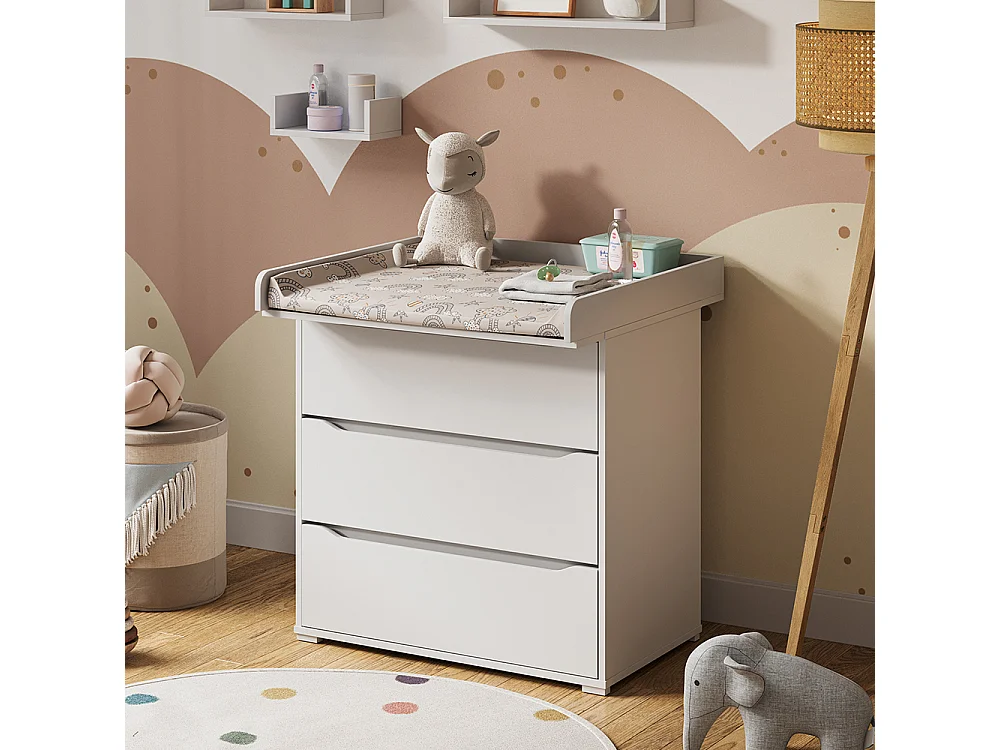 Changing top white 80x76x10 wicko