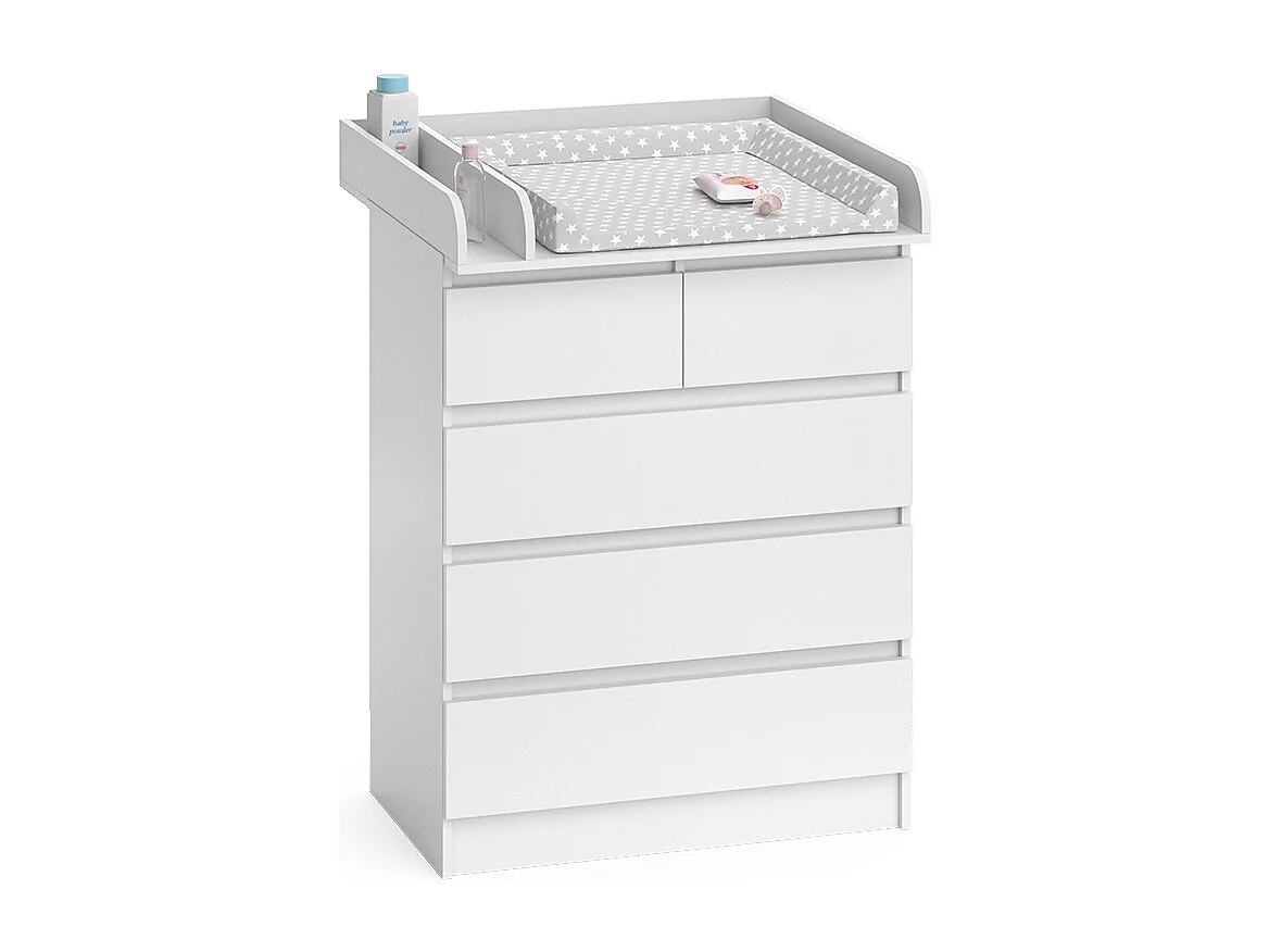 Commode à langer blanc 80x76x110.2 emma