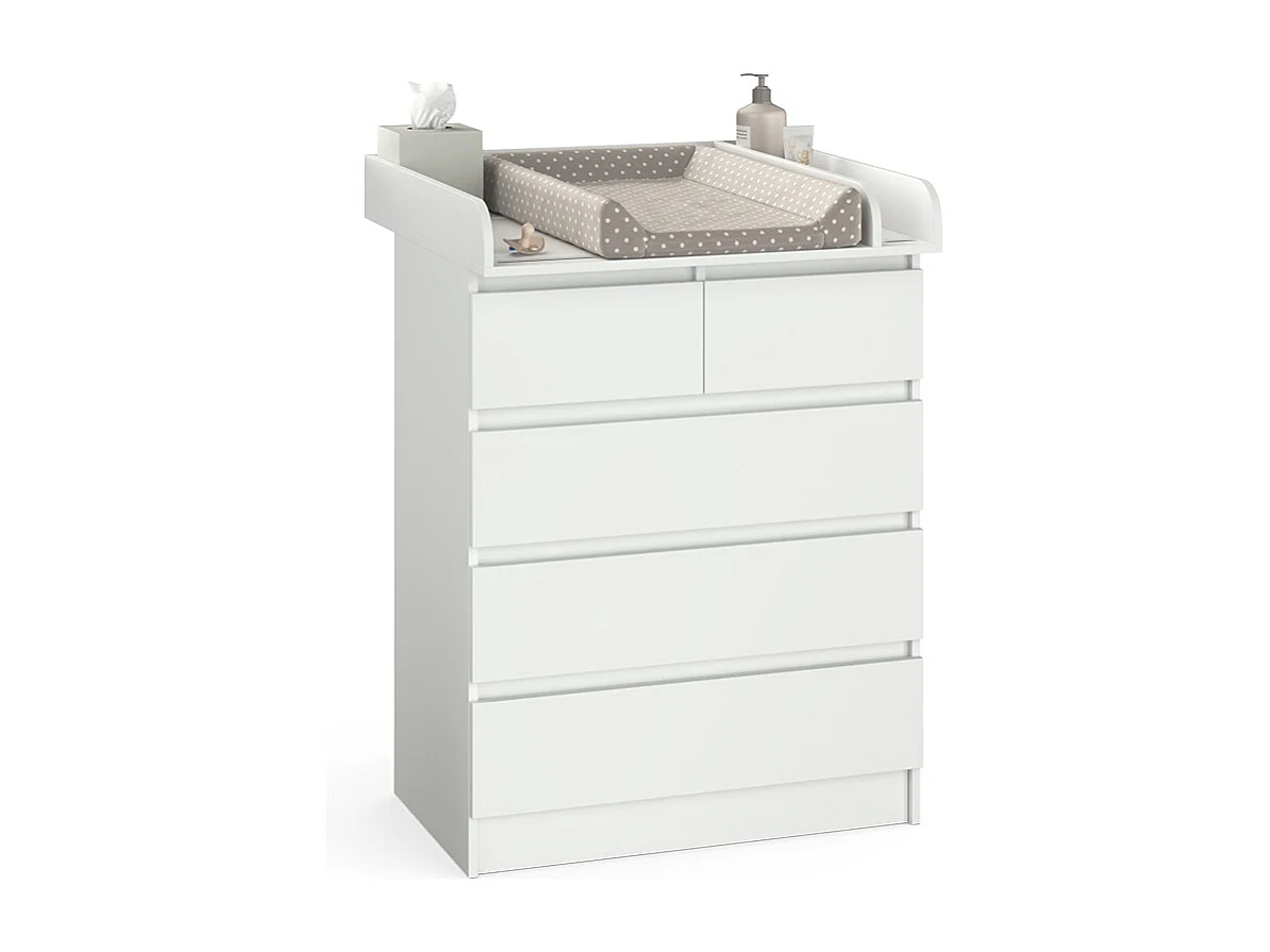 Commode à langer blanc 80x76x110.2 emma