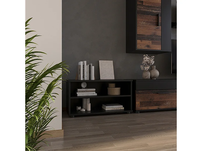 Wohnzimmerschrank schwarz 70.8x35.3x38.9 berno