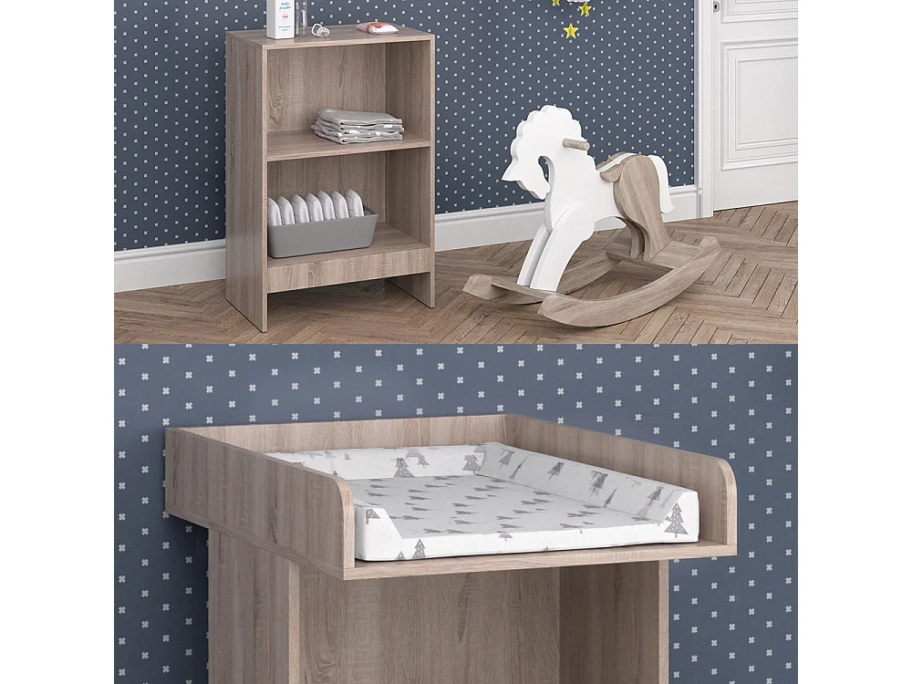 Commode à langer sonoma 60x88x103 leo