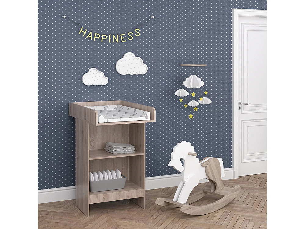 Commode à langer sonoma 60x88x103 leo