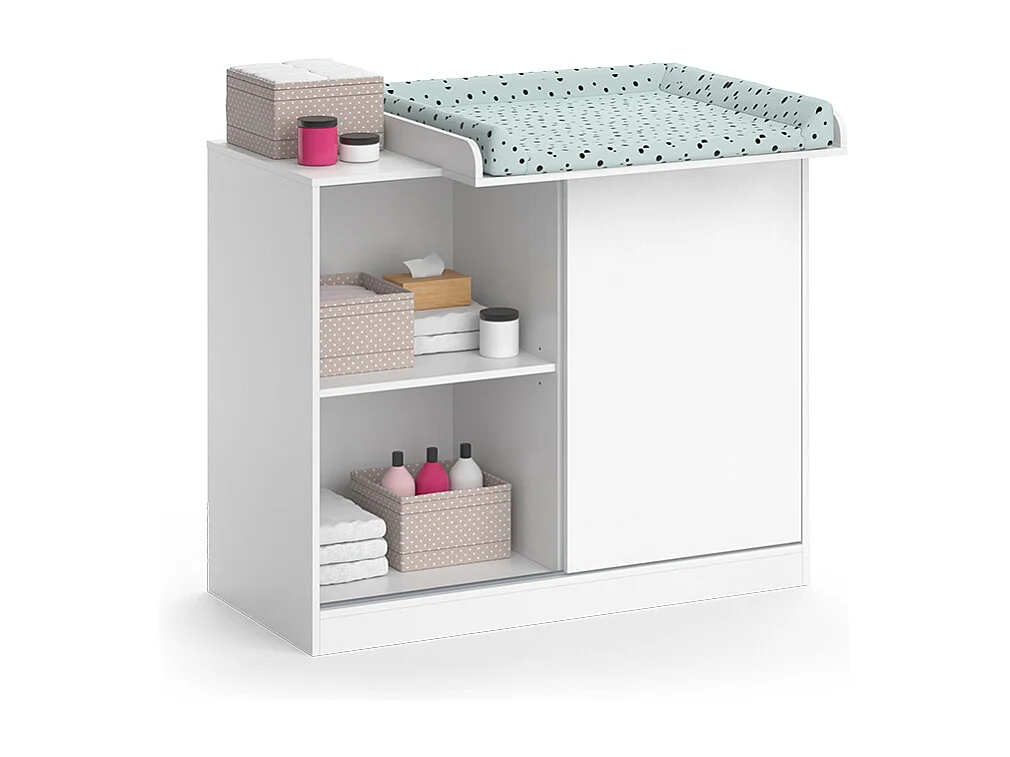 Commode à langer blanc 113x53x93 ruben