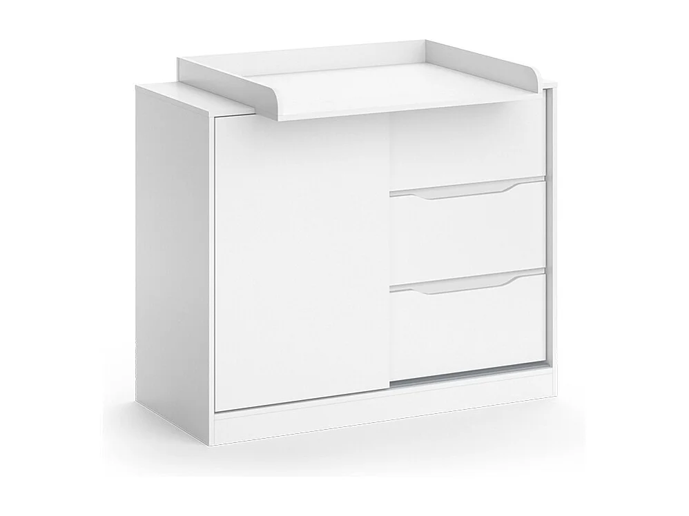 Commode à langer blanc 113x53x93 ruben