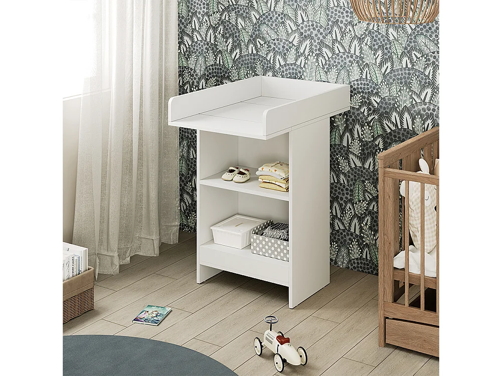 Commode à langer blanc 60x88x103.5 mona