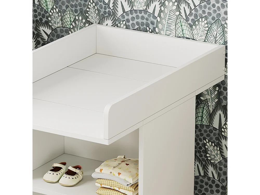 Commode à langer blanc 60x88x103.5 mona