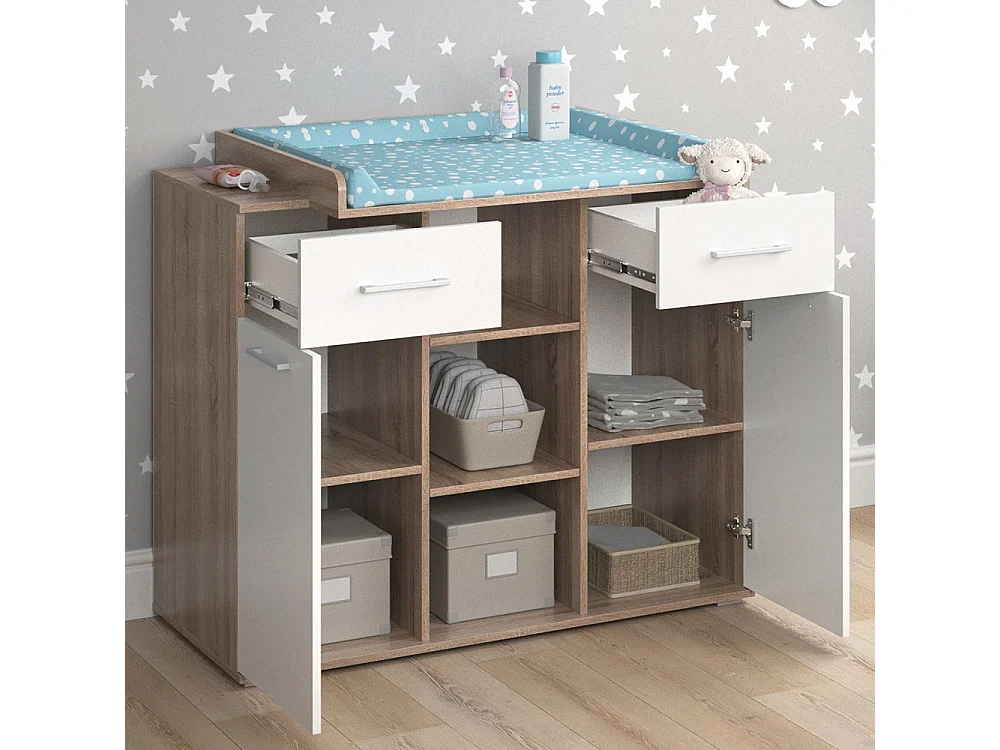 Commode à langer sonoma 113x70x109 leonie