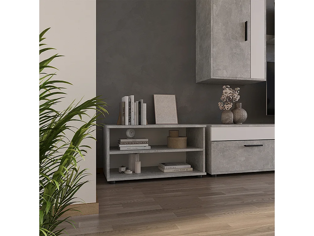 Armoire de salon béton 70.8x35.3x38.9 berno