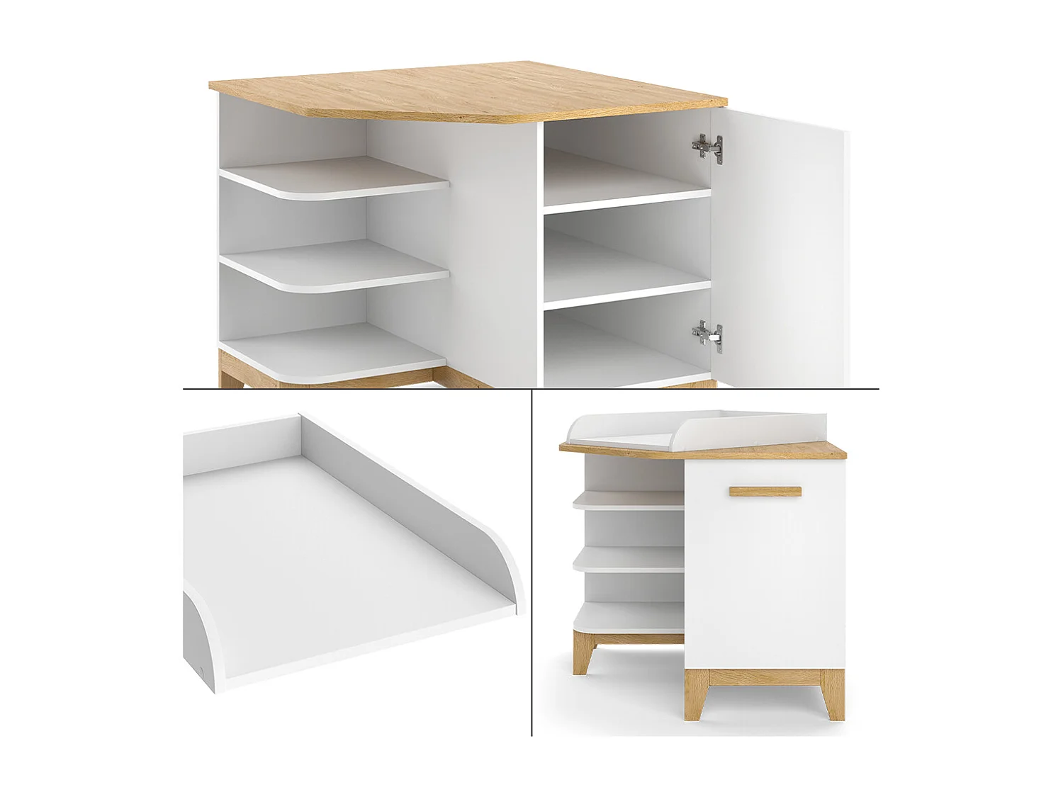 Commode à langer blanc 85x85x85.2 malia