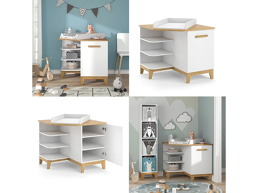 Commode à langer blanc 85x85x85.2 malia