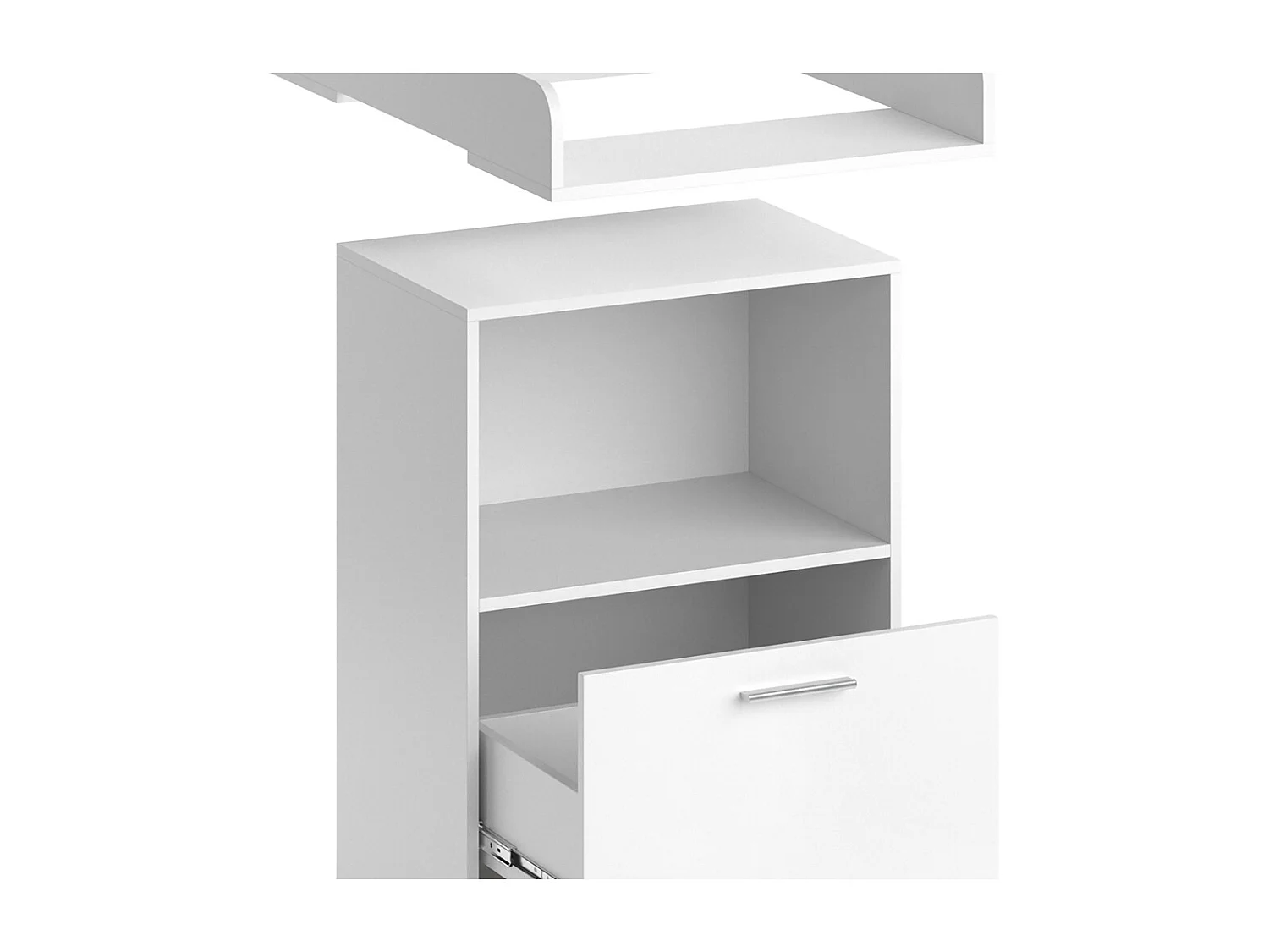 Commode à langer blanc 60x88x103 leo