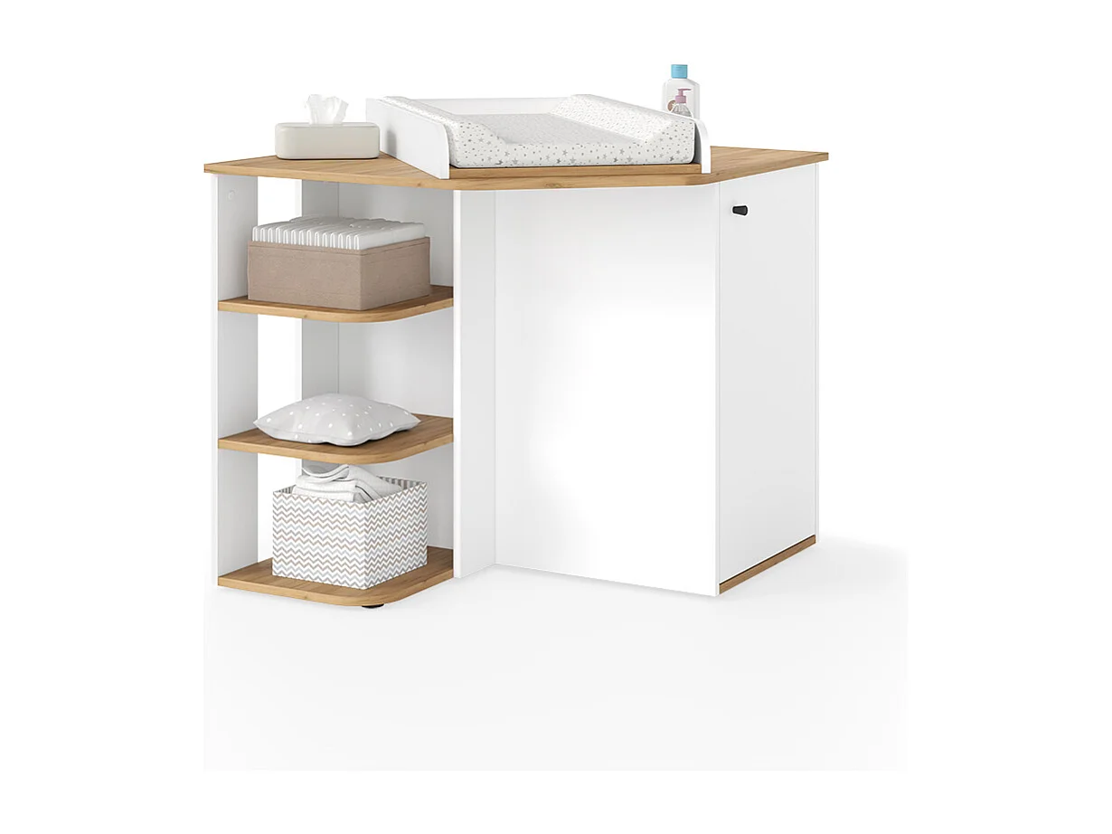 Commode à langer chêne blanc/force de lor 85x85x77.3 kristian