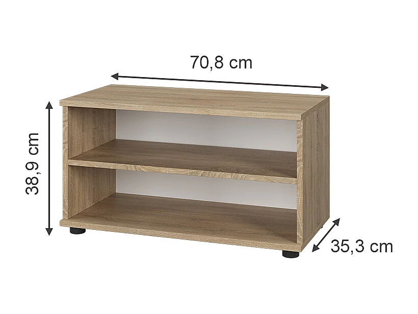 Wohnzimmerschrank sonoma 70.8x35.3x38.9 berno