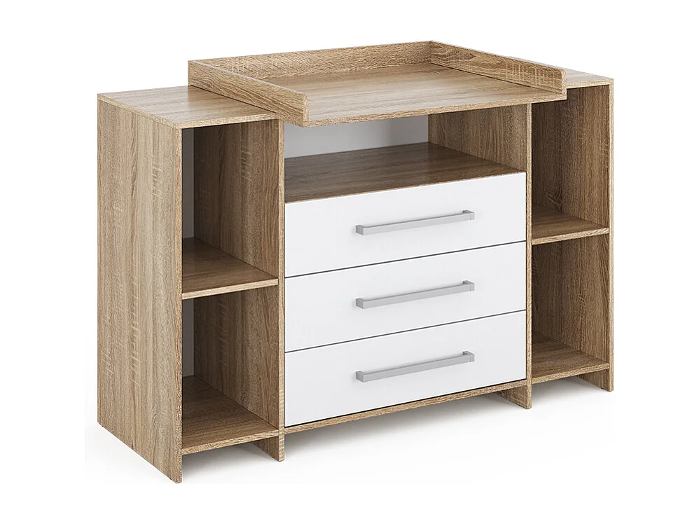 Commode à langer blanc/sonoma 143x70x100 oskar