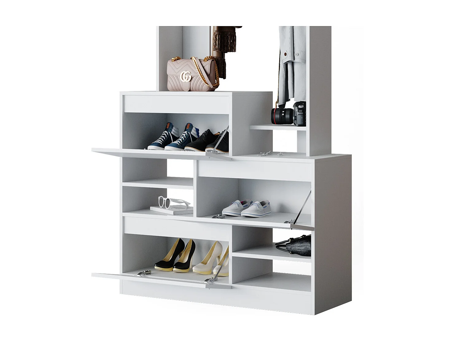 Armadio da ingresso bianco 100x39x180 evia