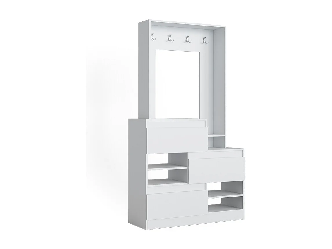 Armoire blanc 100x39x180 evia