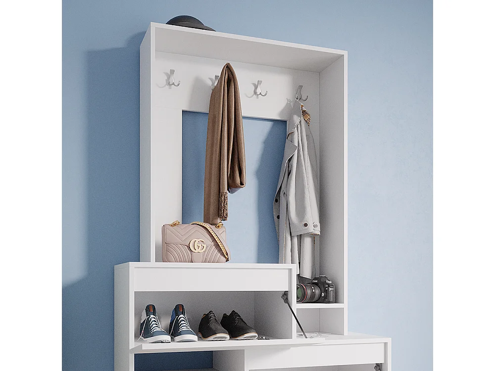 Armoire blanc 100x39x180 evia