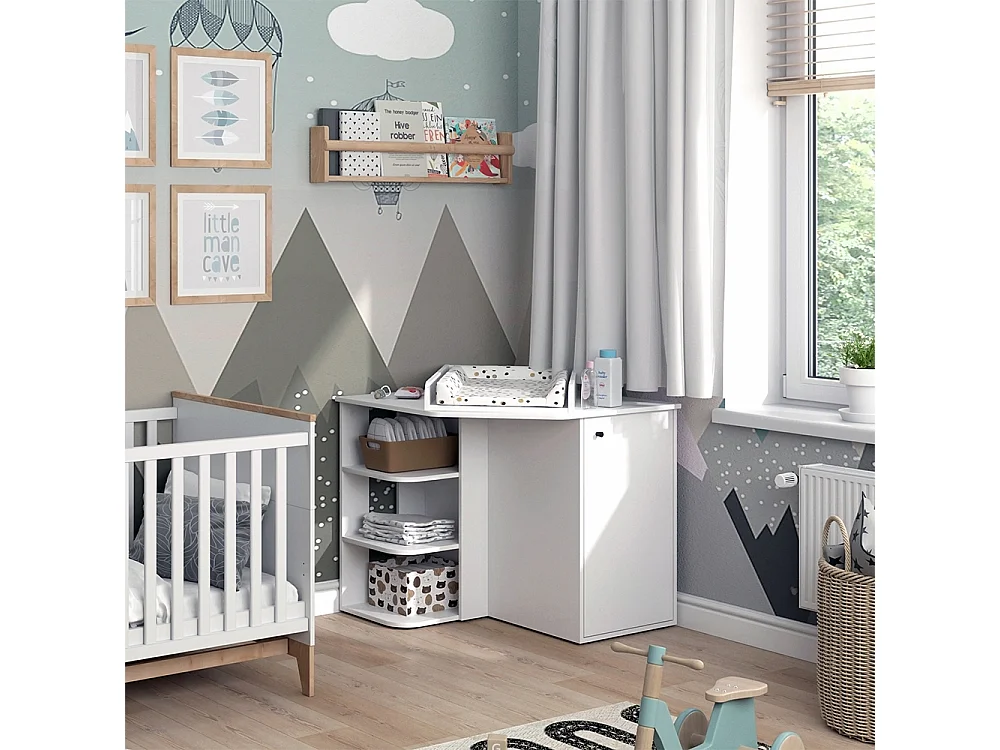 Commode à langer blanc 85x85x77.3 kristian