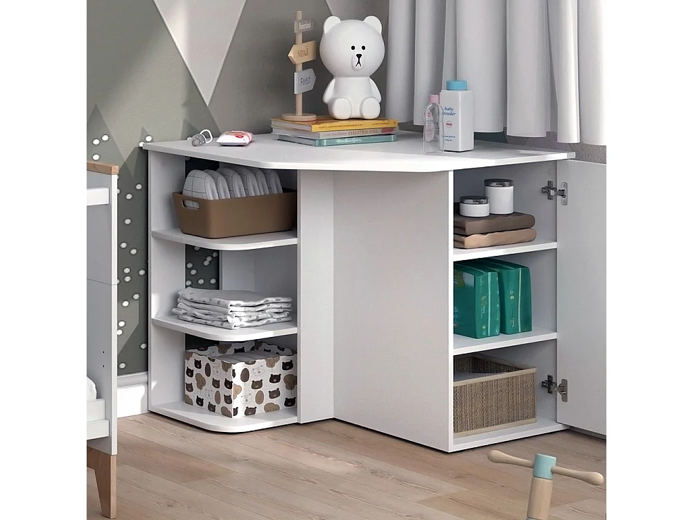 Commode à langer blanc 85x85x77.3 kristian