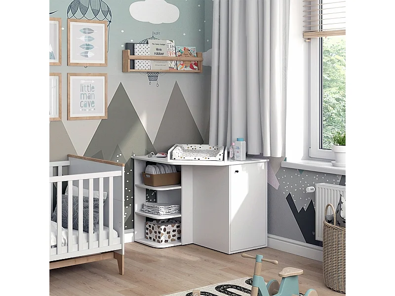 Commode à langer blanc 85x85x77.3 kristian