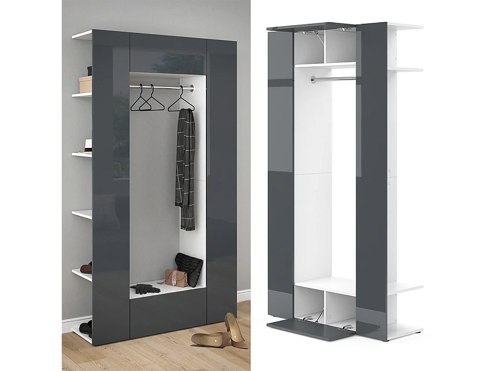 Armoire anthracite 36.6x106x191 mats