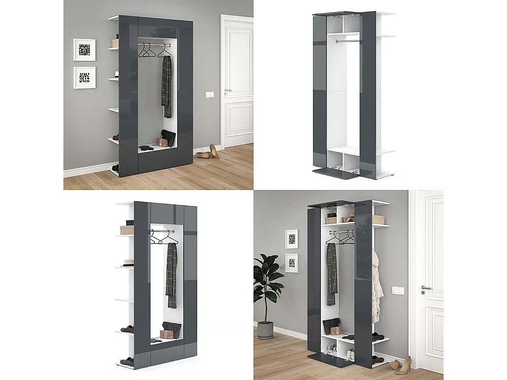 Armoire anthracite 36.6x106x191 mats