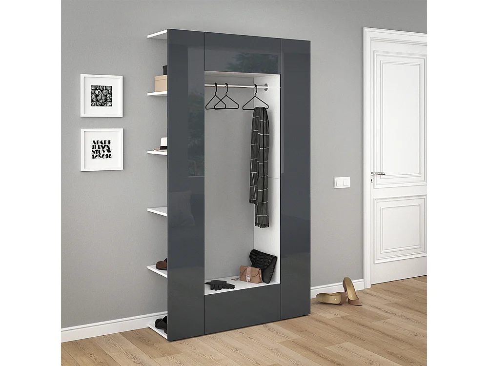 Armoire anthracite 36.6x106x191 mats