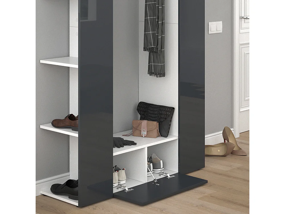 Armoire anthracite 36.6x106x191 mats