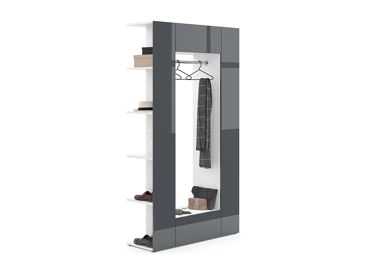 Armoire anthracite 36.6x106x191 mats