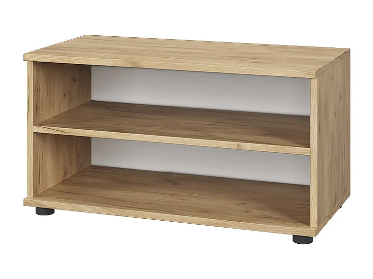 Armoire de salon chêne doré/blanc 70.8x35.3x38.9 berno