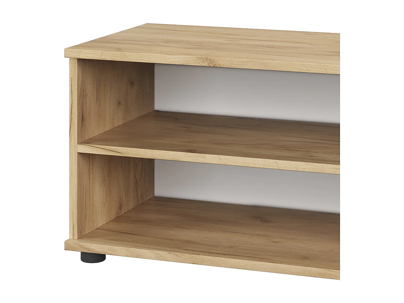 Armoire de salon chêne doré/blanc 70.8x35.3x38.9 berno