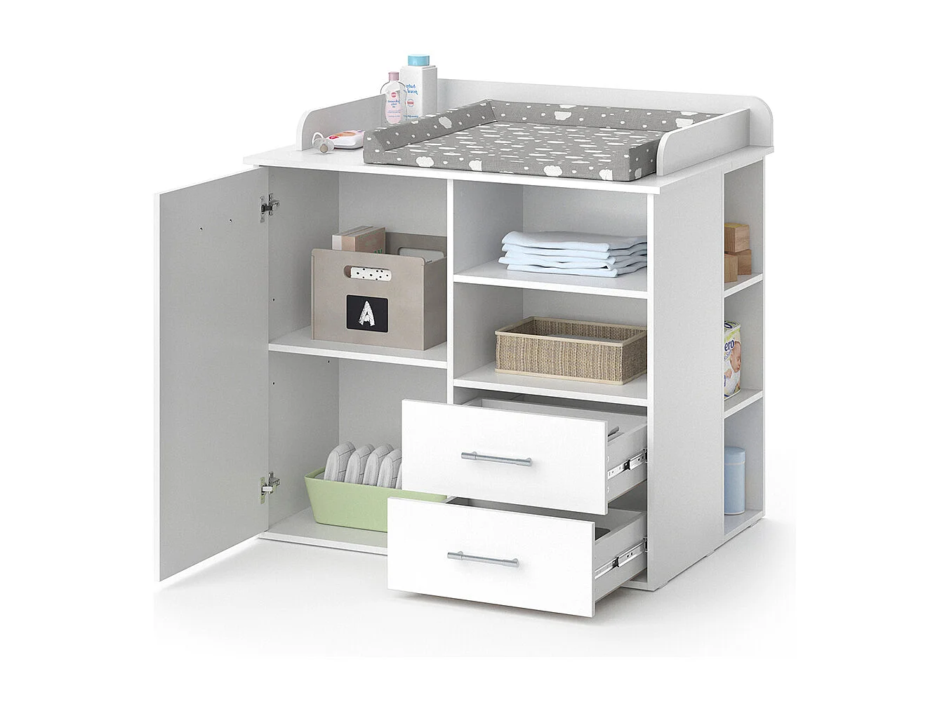 Commode à langer blanc 113x45x100 lea