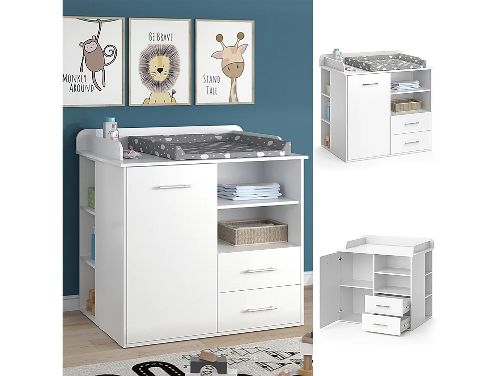 Commode à langer blanc 113x45x100 lea