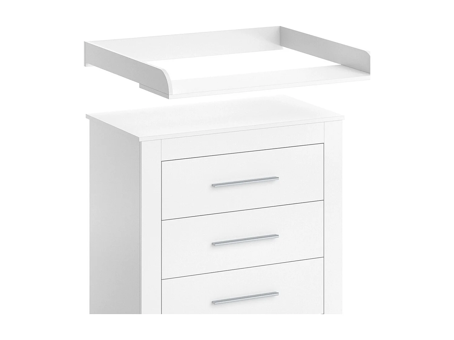 Commode à langer blanc 86.6x48.5x86.5 miro