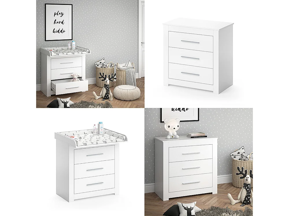 Commode à langer blanc 86.6x48.5x86.5 miro